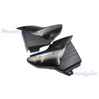 Пластик Yamaha YBR125 2009г боковой пара на бардачок чёрный