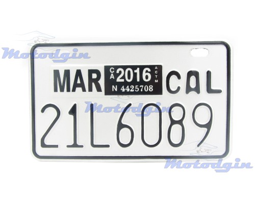 Номерний знак декоративний MAR - CAL