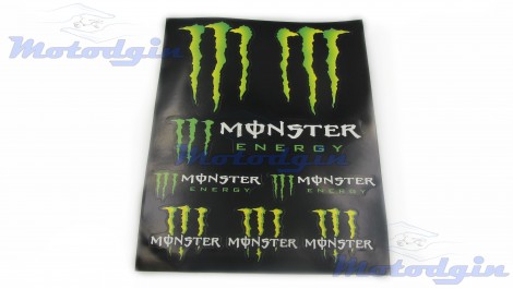 Наклейки спонсор Monster Energy #5519 черные