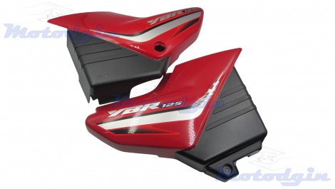 Пластик Yamaha YBR125 2006г боковой пара на бардачок красный