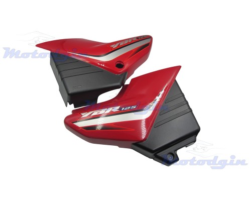 Пластик Yamaha YBR125 2006г боковой пара на бардачок красный