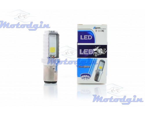 Лампа в фару BA20D (2 вуса) Led Mini
