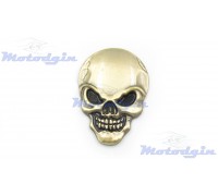 Наклейки об'ємні Skull бронза