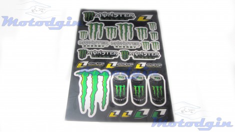 Наклейки спонсор Monster Energy ONE чорні