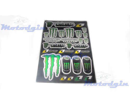 Наклейки спонсор Monster Energy ONE чорні