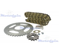 Комплект цепь c сальниками и звезды Yamaha YBR125 2006-2016 MG