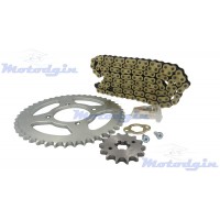 Комплект цепь c сальниками и звезды Yamaha YBR125 2006-2016 MG