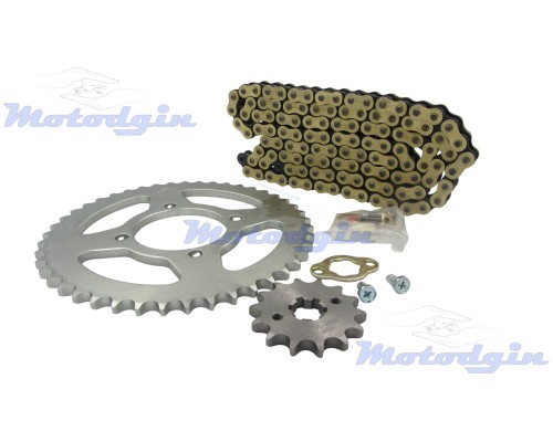 Комплект цепь c сальниками и звезды Yamaha YBR125 2006-2016 MG