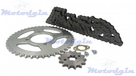 Комплект цепь и звезды Yamaha YBR125 2006-2016 MG